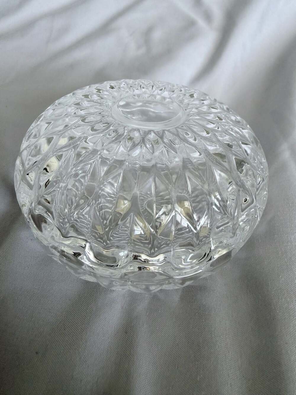 Mikasa Liberty 3.5 Inch Lead Crystal Covered Trinket Dish
